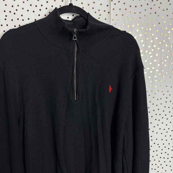 Polo Ralph Lauren Black Half-Zip Sweater - Picture 3 of 6